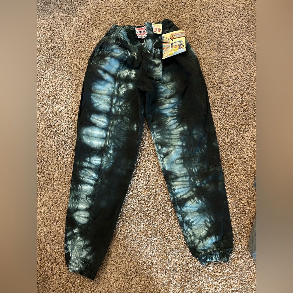Vintage Y2K deadstock nwt exhaust pants tie dye joggers brand new